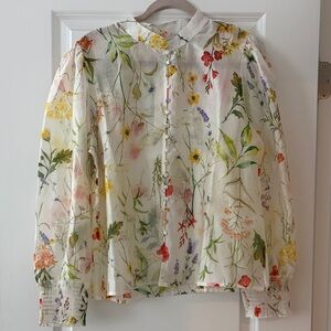 Sheer - Floral Button Front
